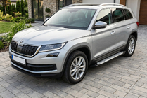 Skoda Kodiaq 2016-2023 Progi boczne Allmond Grey (2 szt., aluminium) zdjęcia 1