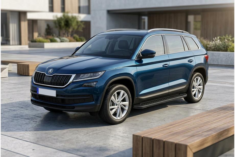 Skoda Kodiaq 2016-2023 Progi Boczné Allmond Black (2 szt., Aluminium) Image