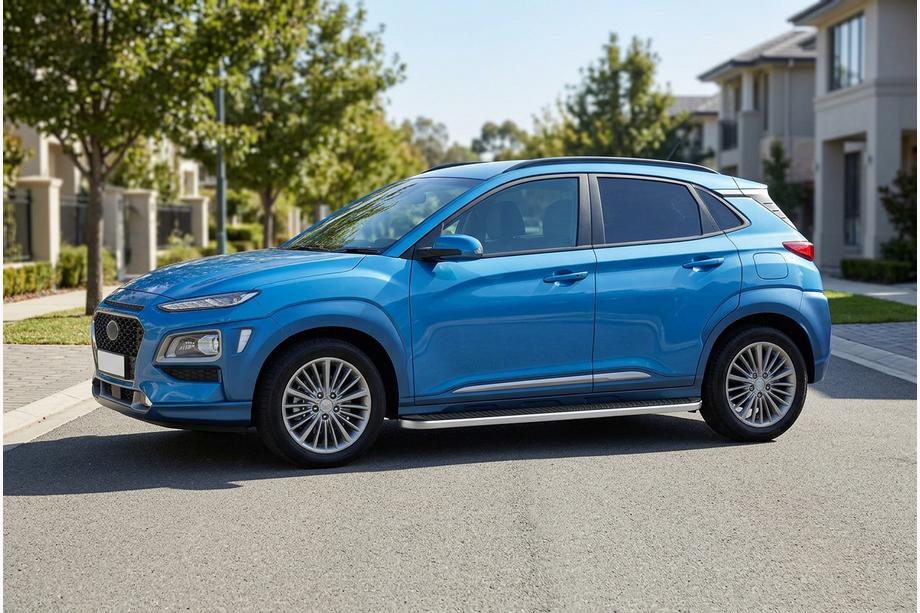 Hyundai Kona 2017-2023 Progi Boczne Tayga Grey (2 szt., Aluminium) Image