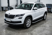 Skoda Kodiaq 2016-2023 Progi Boczne Tayga Grey (2 szt., Aluminium) zdjęcia 1