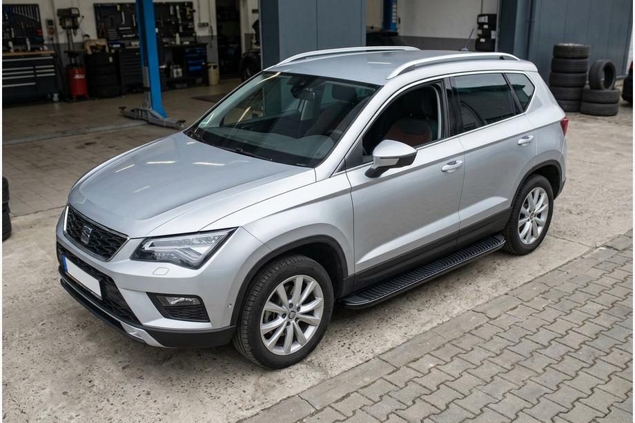 Seat Ateca 2016- Progi Boczné Tayga Black (2 szt., Aluminium) Image