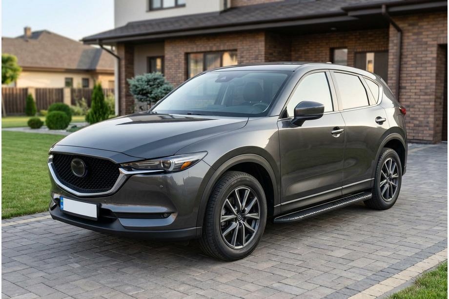 Mazda CX-5 2017–2025 Progi Boczne Bosphore Black (2 szt., Aluminium) Image