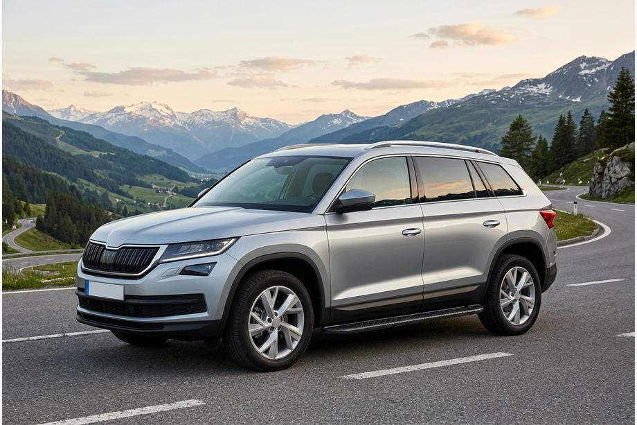 Skoda Kodiaq 2016-2023 Progi Boczne Bosphore Black (2 szt., Aluminium) Image