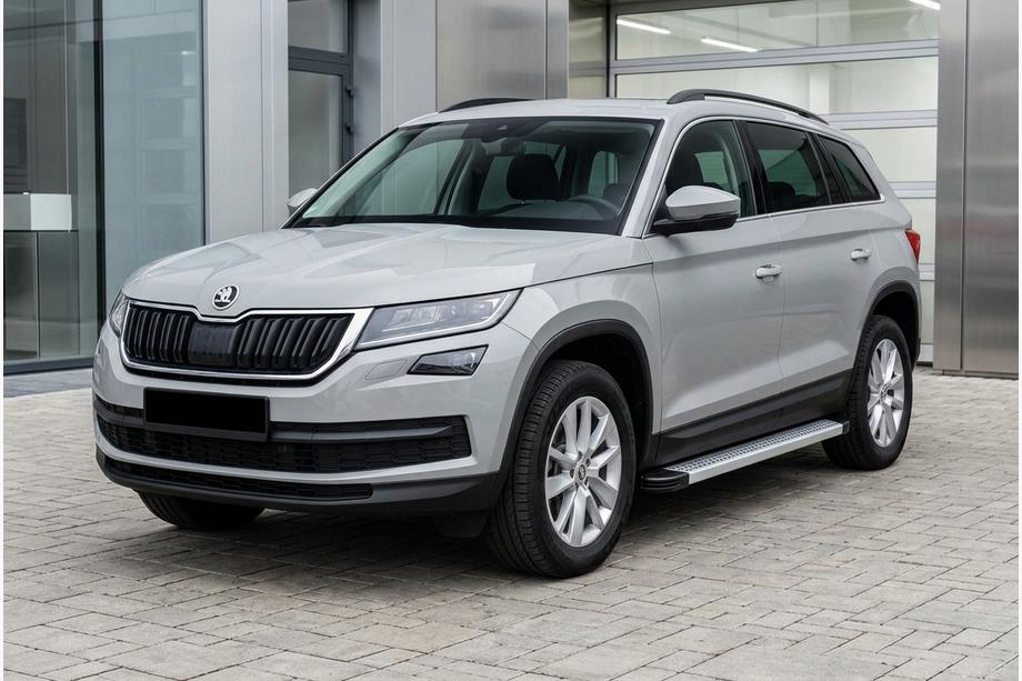 Skoda Kodiaq 2016-2023 Progi Boczne Maya V2 (2 szt., Aluminium) Image