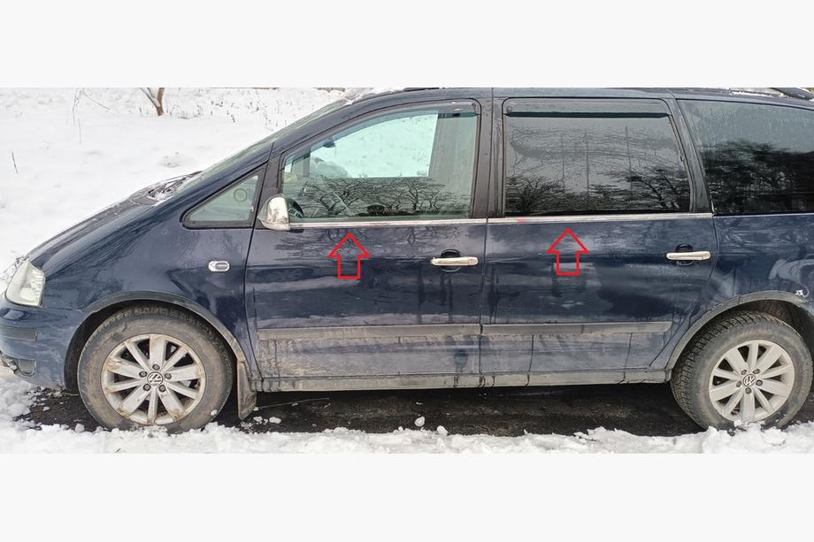 Seat Alhambra 1996-2010 Listwy ozdobne okien nierdzewne (4 szt) Image
