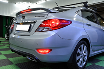 Hyundai Accent 2011-2017 Spoiler Niken V2 (zagruntowany do lakierowania) zdjęcia 3