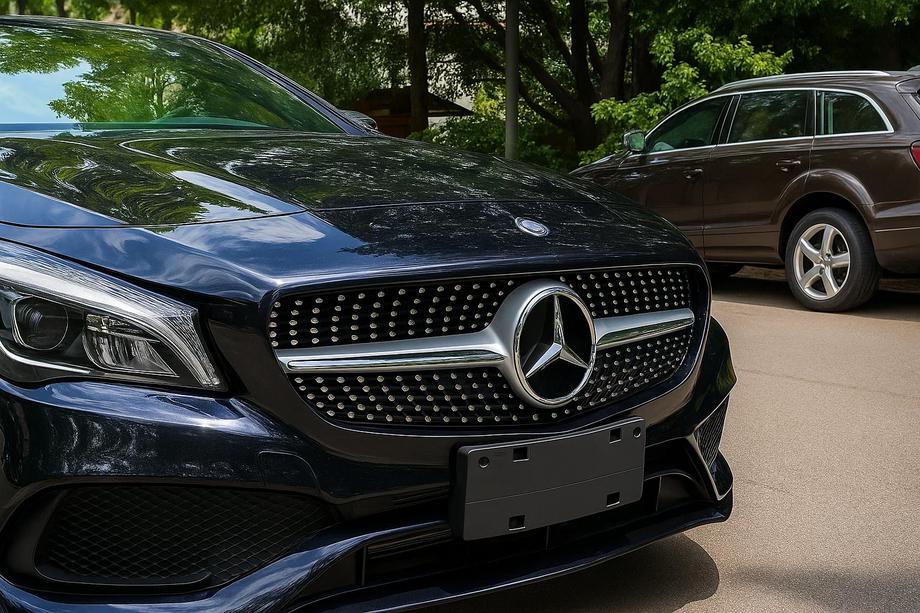 Mercedes CLA C117 2013-2019 Atrapa Chłodnicy Przednia (2013-2016, Diamond Silver) Zdjęcia 1