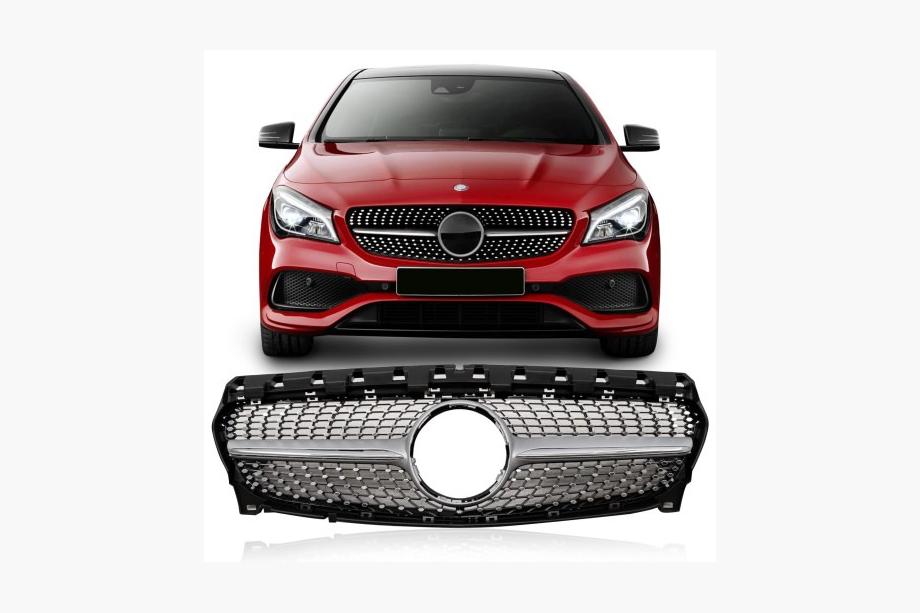 Mercedes CLA C117 2013-2019 Atrapa Chlodnicy Przednia (2017-2019, Diamond Silver) Zdjęcia 1