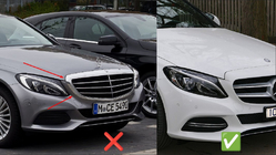 Mercedes C-class W205 2014-2021 Przedni Grill Panamericana GT (do Avantgarde/AMG-Line/C43 AMG) 2018+, z kamerą zdjęcia 4