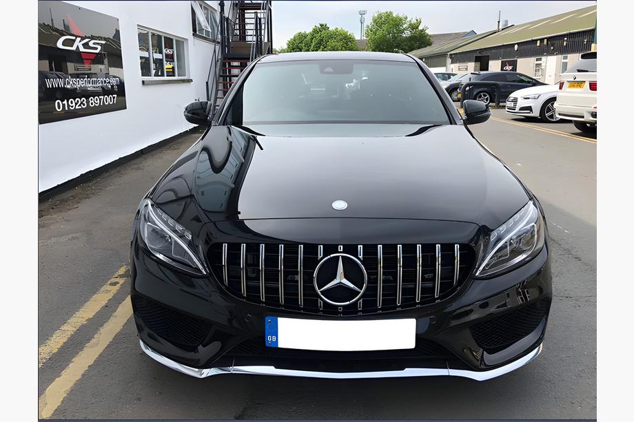 Mercedes C-class W205 2014-2021 Przedni Grill Panamericana GT (do Avantgarde/AMG-Line/C43 AMG) 2014-2018, bez kamery Zdjęcia 6