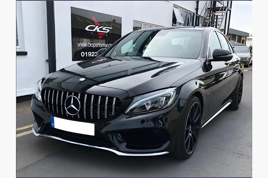 Mercedes C-class W205 2014-2021 Przedni Grill Panamericana GT (do Avantgarde/AMG-Line/C43 AMG) 2014-2018, bez kamery Zdjęcia 8