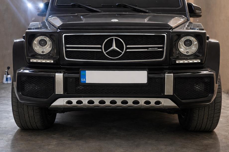 Mercedes G class W463 1990-2018 Osłona Przedniego Zderzaka Stal Nierdzewna Zdjęcia 3