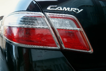 Toyota Camry 2006-2011 Chromowane Nakladki na Lampy Tylne (2 szt, plastik) zdjęcia 3