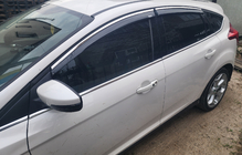 Ford Focus III 2011-2017 Deflektory szyb z chromowaną listwą Niken (SD/HB, 4 szt) zdjęcia 6