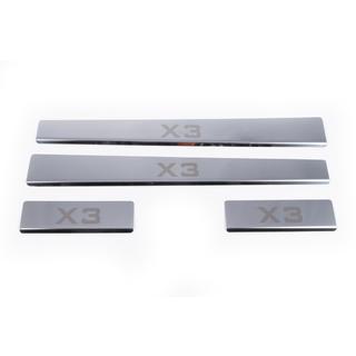 Nakładki progowe Carmos (4 szt, stal nierdzewna) BMW X3 E83 2003-2010 zdjęcia 2