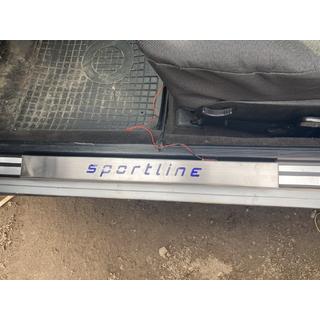 Listwy progowe LED krótkie (2 szt, stal nierdzewna) Mercedes E-сlass W124 1984–1997 zdjęcia 2