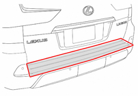 Lexus LX570/450d 2008-2022 Wkład tylnego zderzaka z chromem (2016+) zdjęcia 4