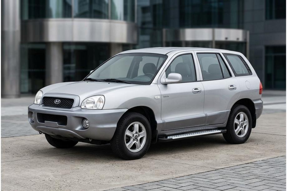 Hyundai Santa Fe 1 2000-2006 Progi Boczné Allmond Grey (2 szt., Aluminium) Image