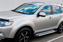 Mitsubishi Outlander 2006-2012 Progi Boczné Allmond Grey (2 szt., Aluminium) zdjęcia 1