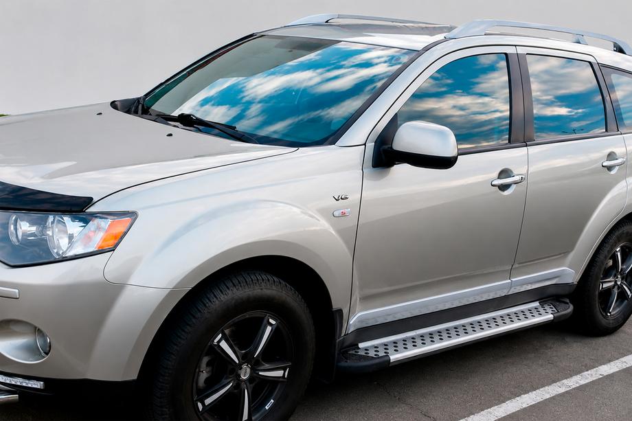 Mitsubishi Outlander 2006-2012 Progi Boczné Allmond Grey (2 szt., Aluminium) Image