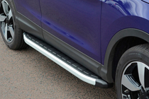 Nissan Qashqai 2007-2010 Progi boczne Fullmond (2 szt., aluminium) zdjęcia 2