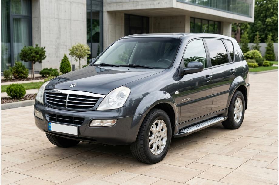 SsangYong Rexton I 2001-2017 Progi Boczné Allmond Grey (2 szt, Aluminium) Image