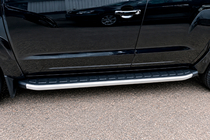 Volkswagen Amarok 2010-2022 Progi boczne Fullmond Grey (2 szt, aluminium) zdjęcia 2