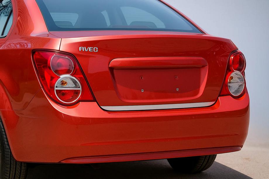 Chevrolet Aveo T300 2011-2020 Listwa bagażnika stal nierdzewna (Sedan) Image