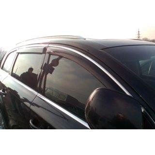 Deflektory szyb z listwą chromowaną (4 szt, HIC) Audi Q7 2005-2015 zdjęcia 3