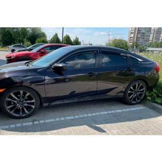 Deflektory Okien (4 szt, HIC) Honda Civic Sedan X 2016-2021 zdjęcia 4
