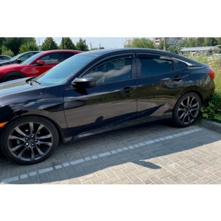 Deflektory Okien (4 szt, HIC) Honda Civic Sedan X 2016-2021 zdjęcia 1