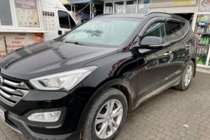 Hyundai Santa Fe 3 2012-2018 Deflektory szyb z listwą chromowaną LONG (4 szt, HIC) zdjęcia 3