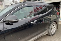 Hyundai Santa Fe 3 2012-2018 Deflektory szyb z listwą chromowaną LONG (4 szt, HIC) zdjęcia 1