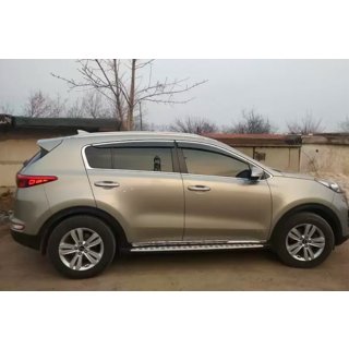 Deflektory szyb z listwą chromowaną (4 szt, HIC) Kia Sportage 2015-2021 zdjęcia 2