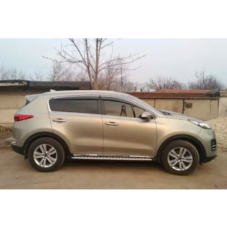 Deflektory szyb z listwą chromowaną (4 szt, HIC) Kia Sportage 2015-2021 zdjęcia 4