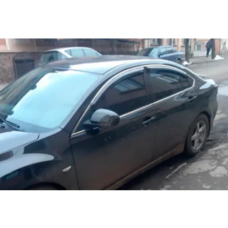 Deflektory szyb z listwą chromowaną SD (4 szt, HIC) zdjęcia 1
