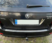 Skoda Superb 2009-2015 Nakładka na Tylny Zderzak Carmos V1 (SW, Stal Nierdzewna) zdjęcia 1