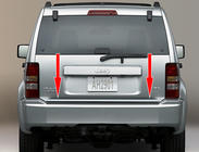 Jeep Cherokee/Liberty 2007-2013 Listwa bagażnika stal nierdzewna zdjęcia 2