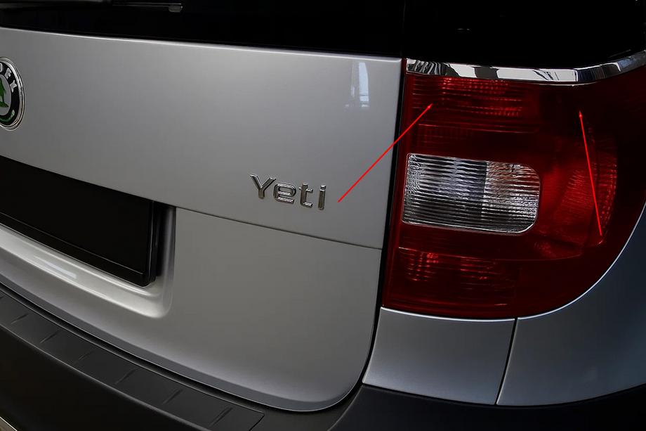 Skoda Yeti 2009-2017 Chromowane Nakładki na Tylne Lampy (2 szt., Stal Nierdzewna) Image