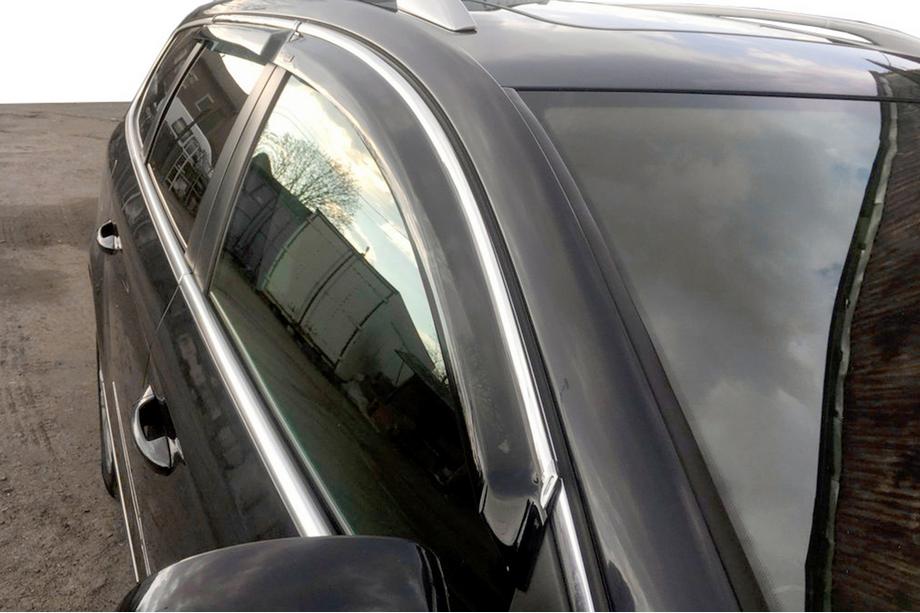 Volkswagen Passat B6 2006-2012 Deflektory szyb z listwą chromowaną SW (4 szt, HIC) Zdjęcia 7