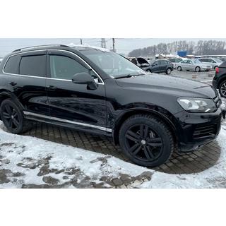 Deflektory szyb z listwą chromowaną (4 szt, HIC) Volkswagen Touareg 2010-2018 zdjęcia 3