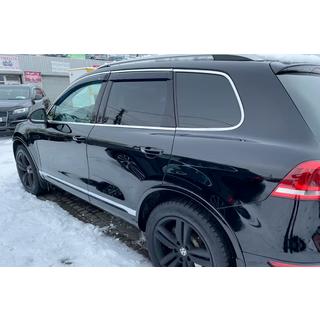 Deflektory szyb z listwą chromowaną (4 szt, HIC) Volkswagen Touareg 2010-2018 zdjęcia 2