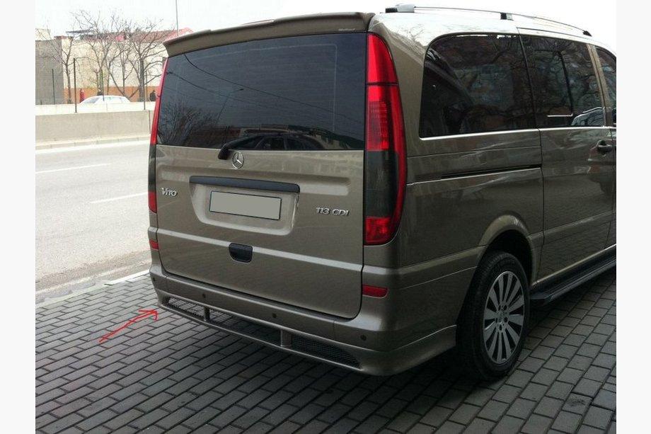 Mercedes Vito W639 2004-2014 Nakładka na tylny zderzak Sport (grunt pod lakierowanie) Średnia-Długa Baza Zdjęcia 1