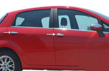 Fiat Punto Grande/EVO 2006-2018 Chromowane Nakładki na Klamek Drzwi (4-drzwiowe, Stal Nierdzewna) Carmos - Turecka Stal Nierdzewna zdjęcia 1