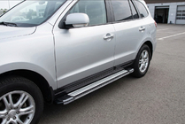 Hyundai Santa Fe 2 2006-2012 Progi Boczné Rainbow (2 szt., aluminium) zdjęcia 1