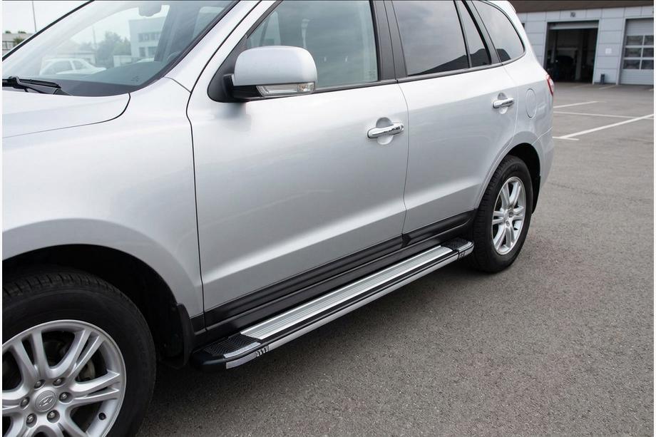 Hyundai Santa Fe 2 2006-2012 Progi Boczné Rainbow (2 szt., aluminium) Image