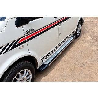 Progi Boczné Rainbow (2 szt., Aluminium) Volkswagen T5 Multivan 2003–2010 zdjęcia 3