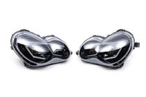 Mercedes C-class W203 2000-2007 Reflektory przednie z LED światłami do jazdy dziennej (2 szt.) Przyciemniane zdjęcia 7