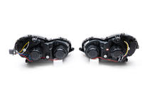 Mercedes C-class W203 2000-2007 Reflektory przednie z LED światłami do jazdy dziennej (2 szt.) Przyciemniane zdjęcia 6