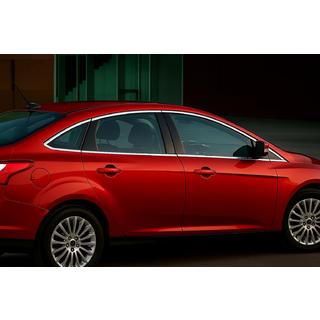Kompletny zestaw listew okiennych ze stali nierdzewnej do Sedan (12 szt.) Ford Focus III 2011-2017 zdjęcia 1